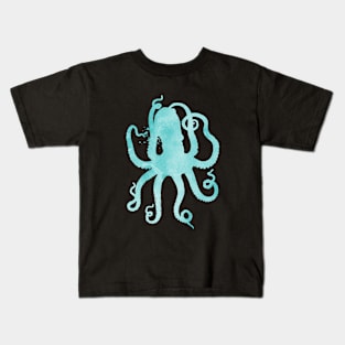 Turquoise Octopus Kids T-Shirt